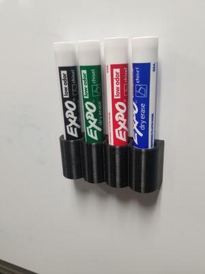 Magnetic whiteboard marker holder expo