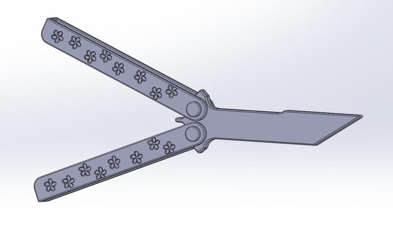Balisong // ButterFly Knife-Flower Handle Edition