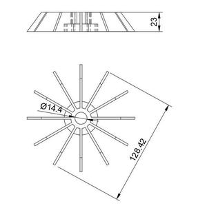 Impeller (vanes) for cooling the electric motor