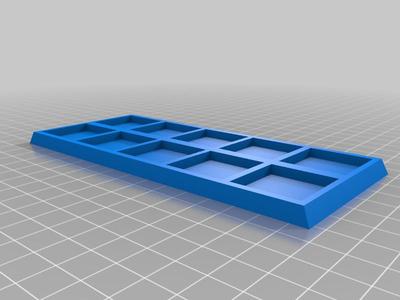 25mm Square Figure Base and 10 figure movement tray