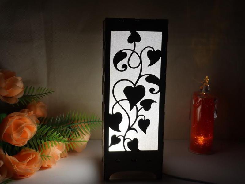 Laser Cut Wooden Lampshade Floral Pattern 3mm Vector