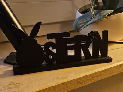 Easter decoration with the inscription EASTER 