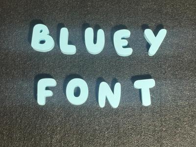Bluey Font Style  - Full alphabet and numbers