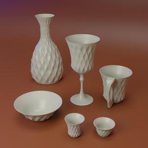 Diamond pattern vessels