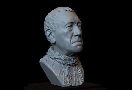 Three Eyed Raven (Max Von Sydow) Game of Thrones character, 3d Printable Model, Bust, Portrait, Sculpture, 153mm tall, downloadable STL file