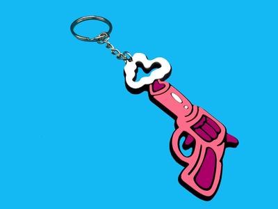 Smoking Gun Keychain