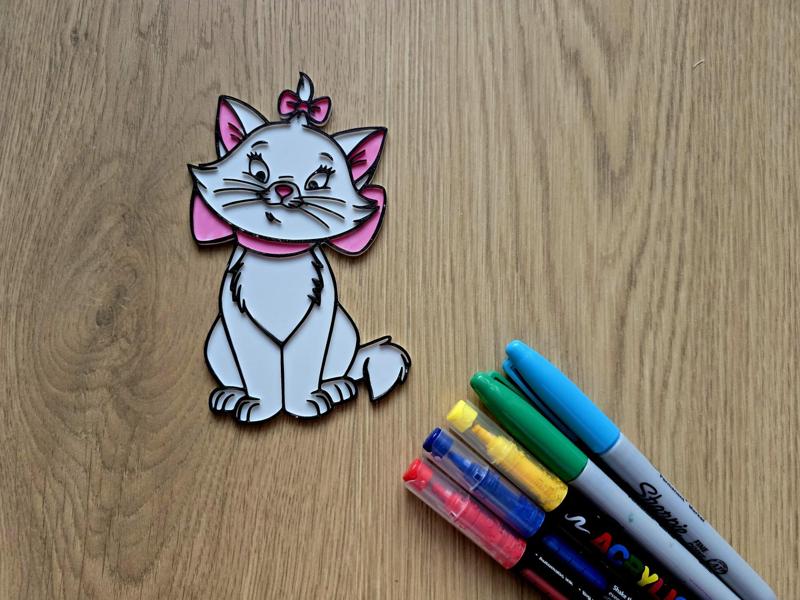 Marie Aristocats DIY Coloring Fun Craft Activity