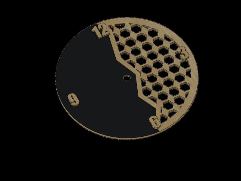 Printable and/or Laser-Cut Wall Clock