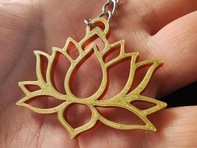 Lotus flower keychain