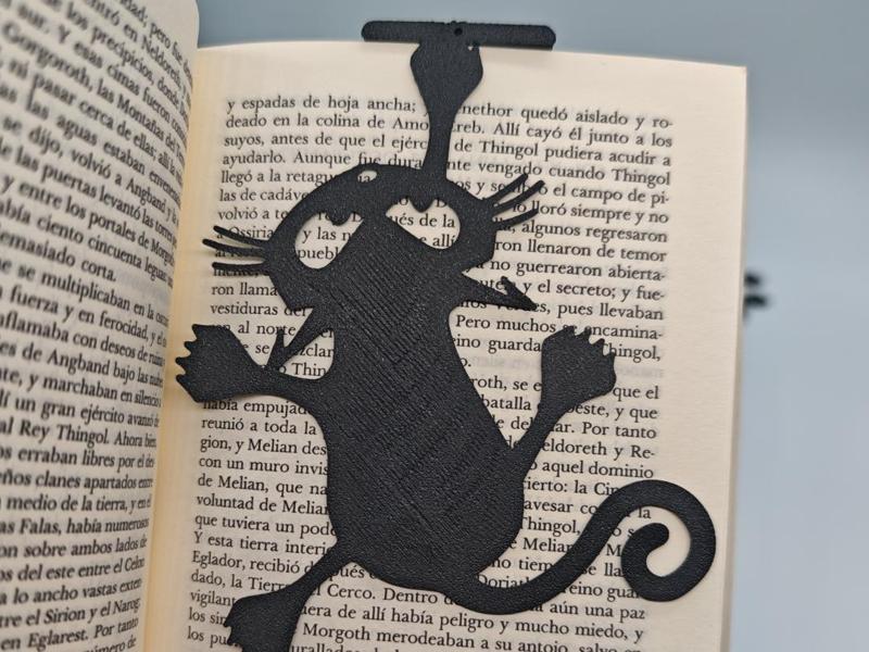 Hanging Cat Bookmark #11