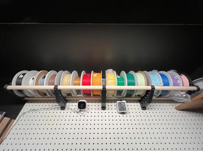 Filament spool shelf - pegboard mount