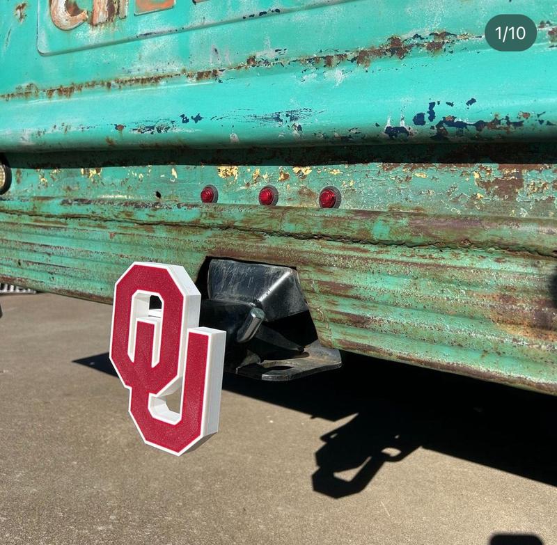 University Of Oklahoma Hitch Cover OU 2 inch reciever