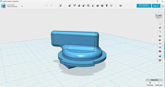 Poignée de support magnetique   