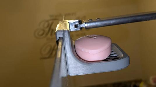 Over-glass shower soap dish   