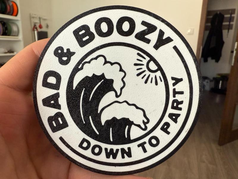 Bad and boozy coaster