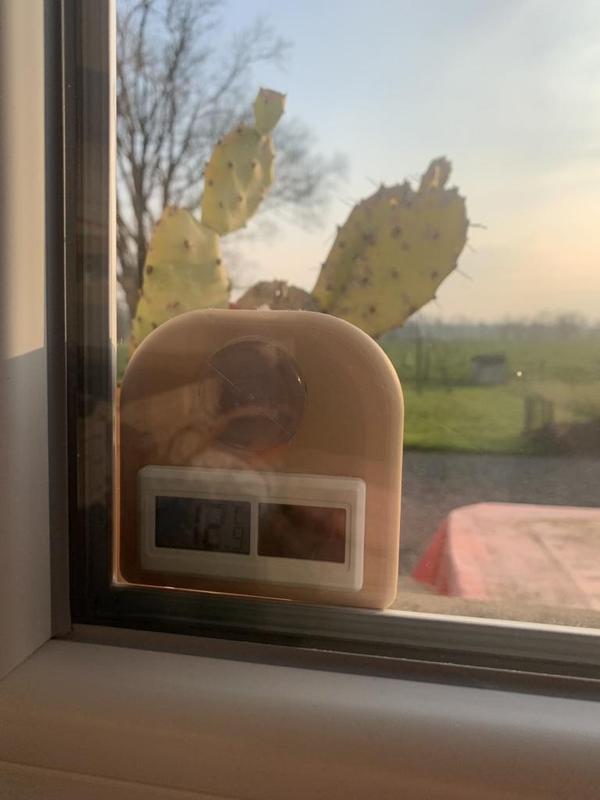 support thermomètre solaire 