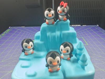 Penguin Diorama Decoration