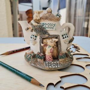 Hollow Bunny Teapot Piggy Bank