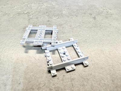 Brick City - train straight rail 1/2