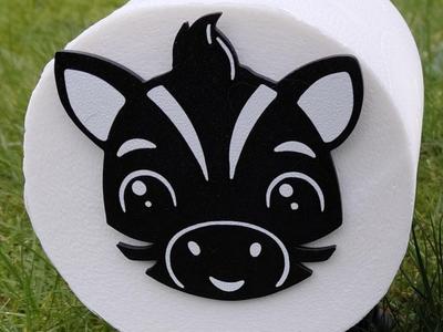 Zebra toilet paper holder
