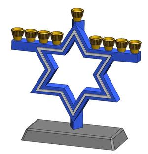 Hanukkiah - Star of David   