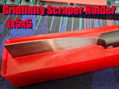 Gridfinity 1x5x5 Scraper Holder