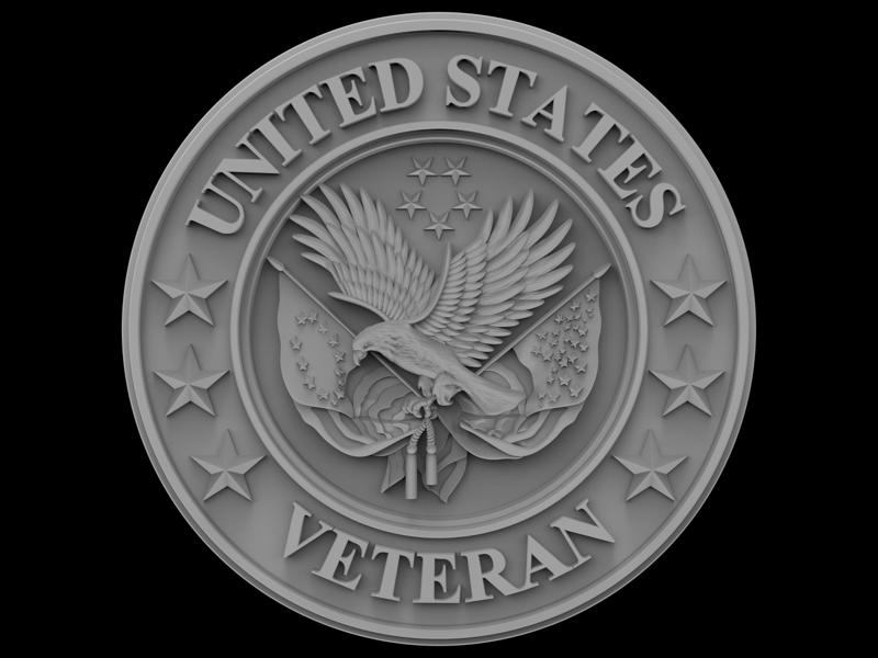 3D Model STL File for CNC Router/Laser & 3D Printer USA Veteran