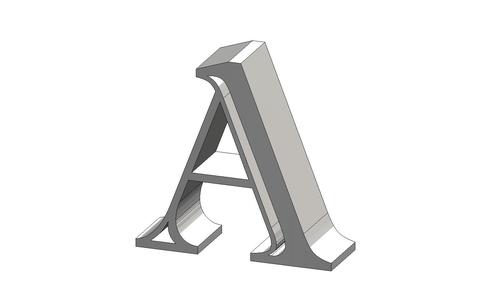 A Letter Imprint MT Shadow Font Letter