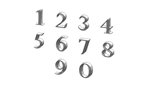 Castellar Font Numbers Alphabet Number