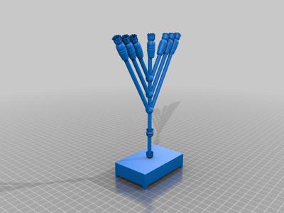 Menorah from the Mishkan as explained by Rashi and acc to Rambam