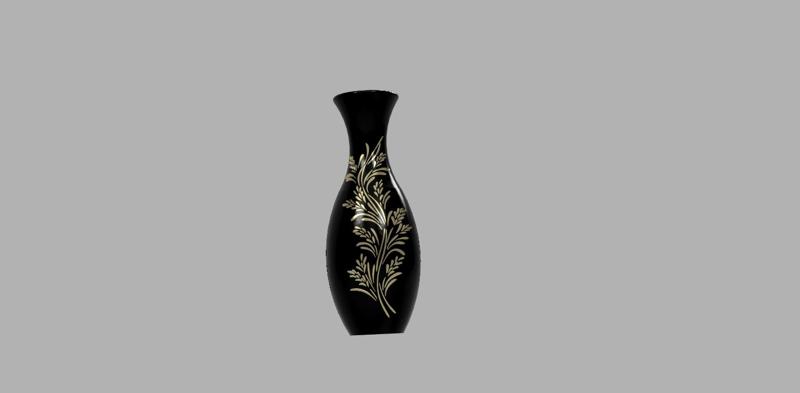 Elegant Bloom - Embossed Floral Decorative Vase