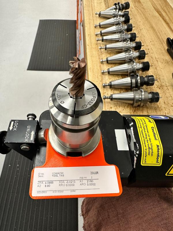 CT40/HSK63a Tool Tag Holder