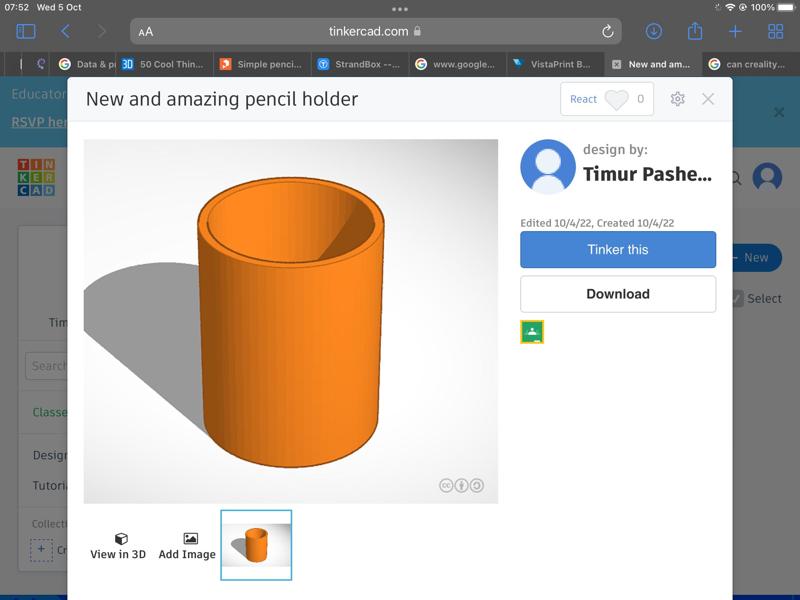 Simple pencil holder