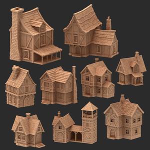 Medieval Town Architecture Part 2 - x9 Buildings