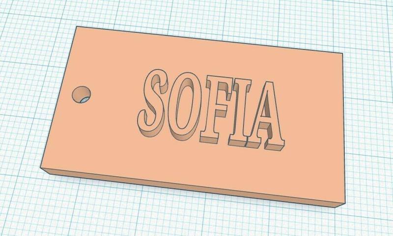 Key ring with name - SOFIA