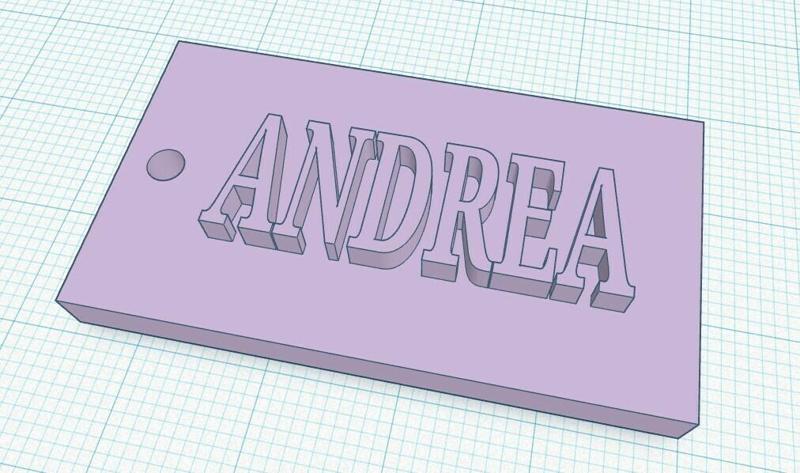 Key ring with name - ANDREA