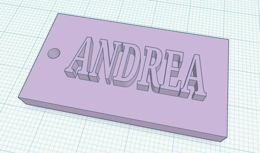 Key ring with name - ANDREA