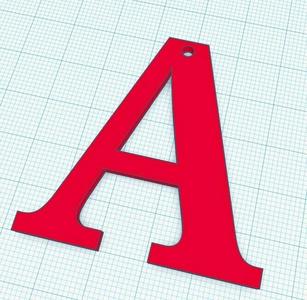 Key ring with initial - A