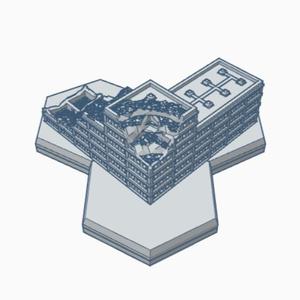 HMSMR031 Modern Ruined Building 31 Hex Map Scale