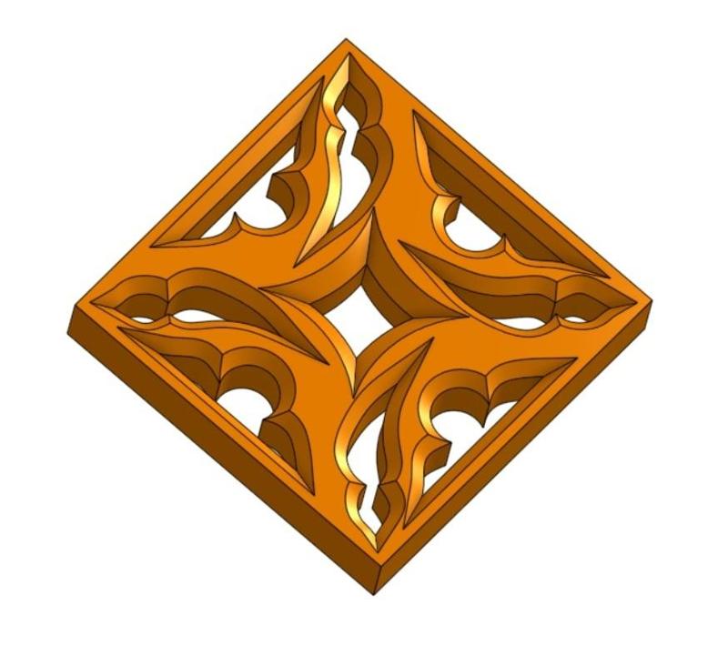 GOTHIC ORNAMENT SQUARE 0004
