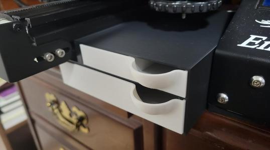 Ender 3 Pro shorter drawer (fits recently manufactured Ender 3 Pro machines that have less space under the bed)