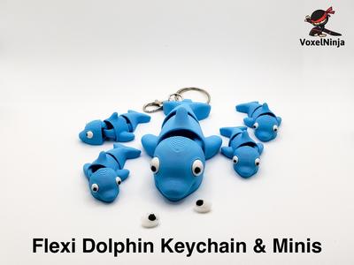 Flexi Dolphin Keychain & Minis