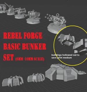 basic bunker set 6mm-8mm scale