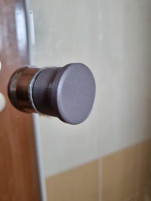 Shower glass door knob