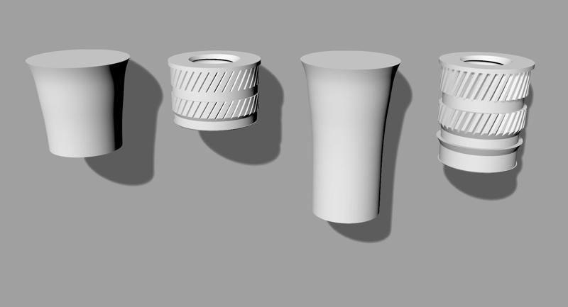 Shapes for Heat Set Inserts 2mm-5mm