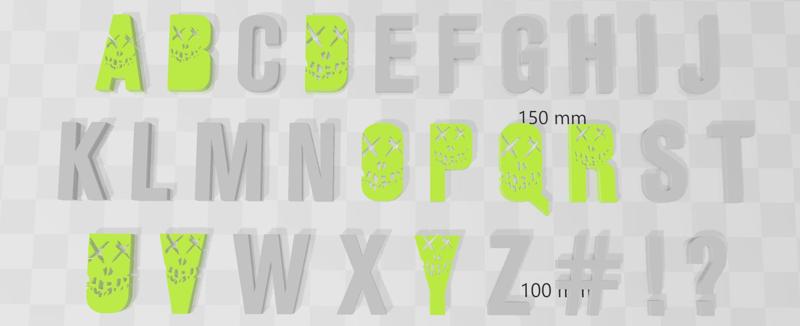 Suicide Squad Font (Alphabet + Numbers