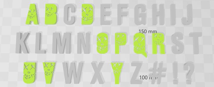 Suicide Squad Font (Alphabet + Numbers