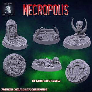 Necropolis 6*32mm Base Set (Pre-supported)