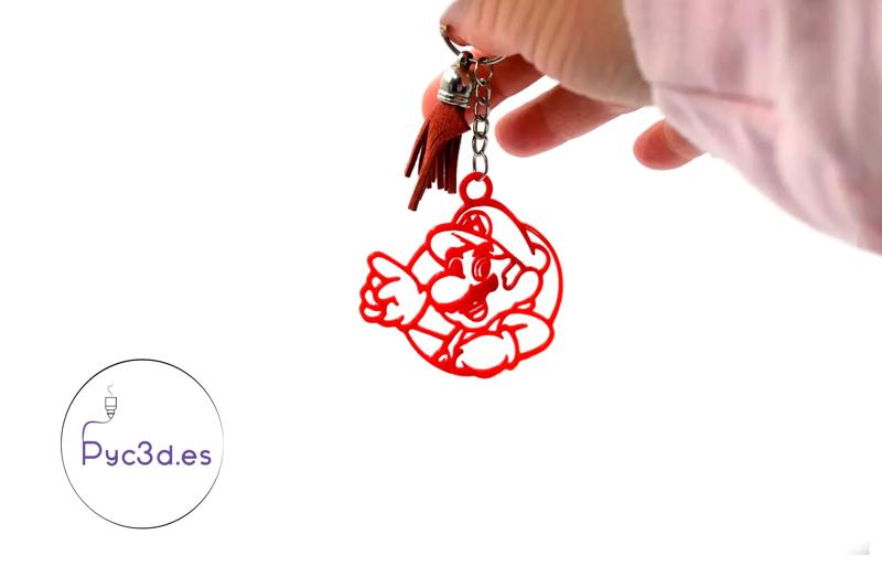 MARIO BROS SILHOUETTE KEYCHAIN
