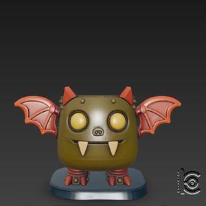 BatBox - Cute Vampire Bat Figure for 3D Printing